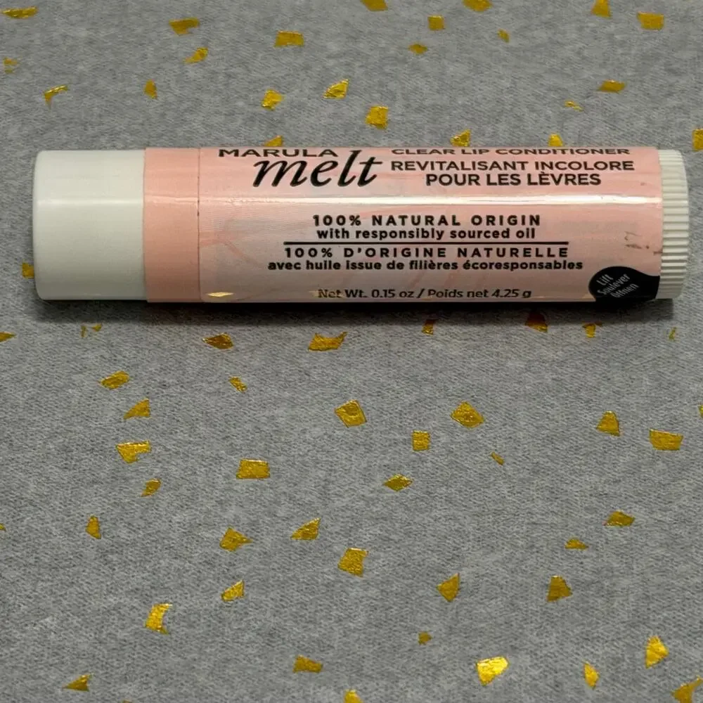Burt’s Bees Marula Melt Clear Lip Conditioner Lot .15 oz Natural Origin 3 NEW